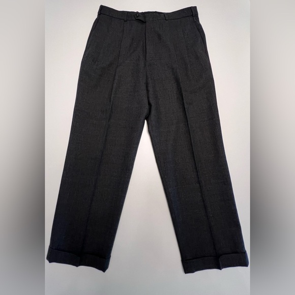 SLATES ORIGINAL FIT MEN’S WOOL CHINOS, DRESS PANTS 36” WAIST 27 ½” INSEAM GRAY - Picture 4 of 12